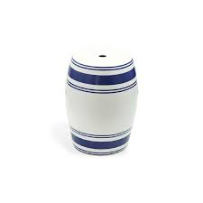 Jack Round Blue Striped Ceramic Garden