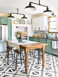 how to paint and stencil tile floors