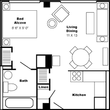 Floor Plan Large Studio Apartment