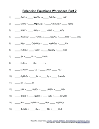 2 k + 2 h 2 o 2 koh + h 2 2. Balancing Equations And Types Of Reactions Worksheet Answers Types Of Chemical Reactions Worksheets Chemistry Learner Write A Balanced Equation For The Reaction Between Solid Silicon Dioxide And Solid Carbon To 5