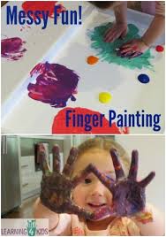 messy fun with finger painting