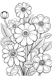 free printable flowers coloring pages list