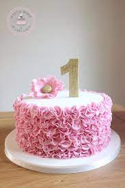 Pink Ruffles 1st Birthday Cake By Sara S House Of Cupcakes Birthday  gambar png