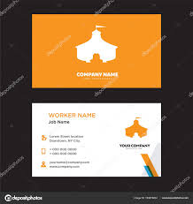 Circus Tent Business Card Design Stock Vector