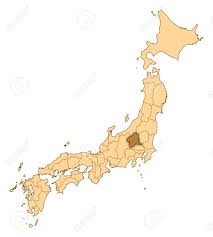 Map Of Japan With The Provinces, Gunma Is Highlighted. Stock Photo, Picture  and Royalty Free Image. Image 60257849.