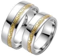 stainless steel wedding ring with