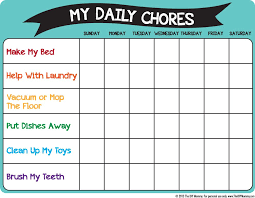 Make A Preschool Chore Chart Free Printable Preschool