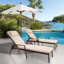 outdoor patio chaise lounge chair set