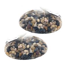set of 2 bags of brown pebbles assorted