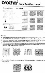Machine Knitting Symbols Alessandrina Com