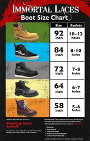 Shoe Lace Size Chart