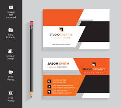 If your business card is in black and white, you may be missing out. Orange White And Black Angle Design Business Card 964134 Vector Art At Vecteezy