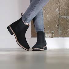 Geox women's jaylon leather chelsea boots, black. Women Chelsea Boots De Wulf Black