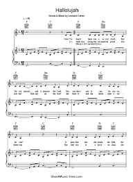 High quality sheet music for hallelujah by leonard cohen to download in pdf and print. Hallelujah Piano Sheet Music Leonard Cohen Sheetmusic Free Com