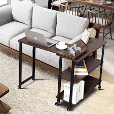 Amazon's choice for sofa desk. Aiz Overbed Table Black Height Adjustable Sofa Side Table Slide Under The Sofa Table Laptop End Table Rolling Bedside Desk Cart Sofa Console Tables Home Kitchen