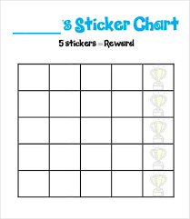 sticker chart template 4 free pdf