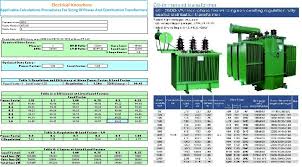 Power And Distribution Transformers Sizing Calculations