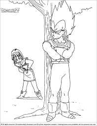 Free dragon ball z coloring page to print and color, for kids : Dragon Ball Z Free Printable Coloring Page Coloring Library