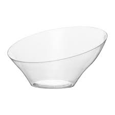 Medium Angled Clear Serving Bowl