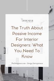 pive income for interior designers