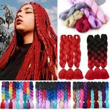 Huge selection of beauty products incredible prices and fast shipping Ombre Red Box Braids Highlight Jumbo Braiding Hair Extension Mimic Human Natural Ebay