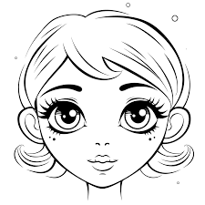 face coloring pages outline sketch