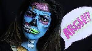 halloween pop art zombie makeup