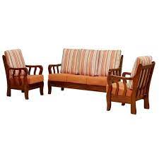 brown 5 seater comfortable wooden sofa set