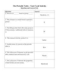 task cards activity questions and