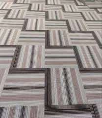 polypropylene striped carpet tiles at