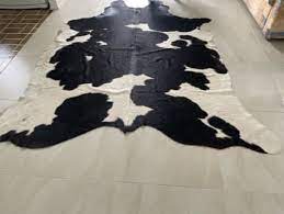 real cowhide large black and white