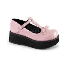 Womens Demonia Sprite 03 T Strap Platform Shoe Size 7 M Baby