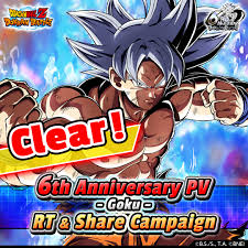 Maybe you would like to learn more about one of these? Dragon Ball Z Dokkan Battle On Twitter 6th Anniversary Pv Goku Rt Share Campaign Congratulations On Clearing The Mission Thank You For Participating In The Campaign Rewards Dragon Stone X10 Rewards