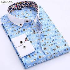 Iron inside out to protect the print. Online Shop Print Men Shirt Long Sleeve Casual Dress Shirt Men S Clothing Slim Fit Floral Camisa Mas Mens Shirt Dress Casual Dress Shirt Men Mens Spring Shirts