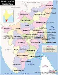 Map of tamil nadu with state capital, district head quarters, taluk head quarters, boundaries, national highways, railway lines and other roads. Tamil Nadu Districts With Map Districts Of Tamil Nadu