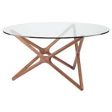 nuevo star round glass top dining table