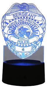 light up acrylic police badge