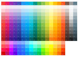 Material Design Colour Chart In Powerpoint