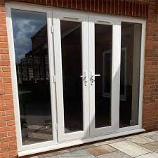 White Upvc French Doors With Side