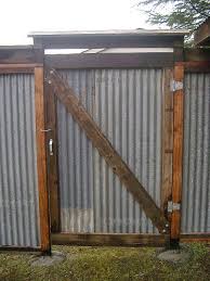 all recycled corrugated metal fence