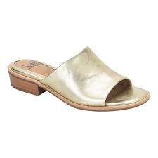 Womens Sofft Nola Slide Sandal Size 95 M Gold Siderale
