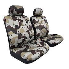 Front Car Seat Covers Urban Camo Cotton