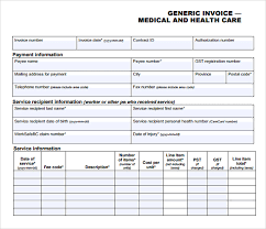 Free 10 Medical Invoice Templates In Free Samples Examples