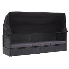 vidaxl outdoor sofa bed with canopy