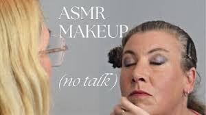 asmr soft party glam makeup on someone