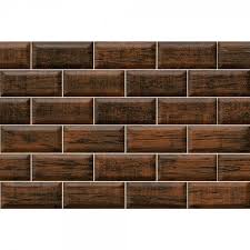nitco wall tile brick wood brown