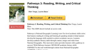 Critical Thinking  Reading and Writing  Book