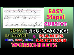 make cursive dotted tracing worksheets