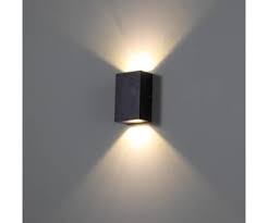 Square Led Outdoor Wall Lamp Trend 2 Black Lightinova Professional Lighting