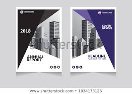 Annual Report Pamphlet Presentation Brochure Front Stock Vector